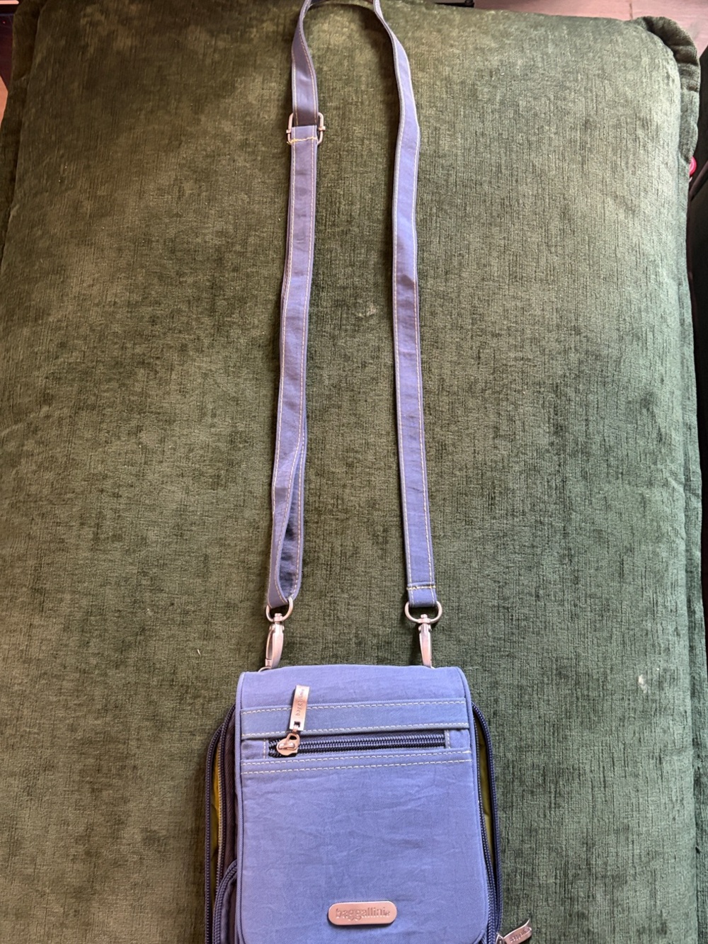 Baggallini Lavender Blue Crossbody Bag with Adjustable Strap - Picture 2 of 6